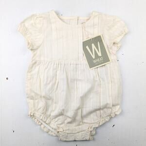 Wheat Cream Victoria Romper Size 3-6 Months